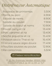 Menu Thaï Square - Distributeur Fac Albi Page 1