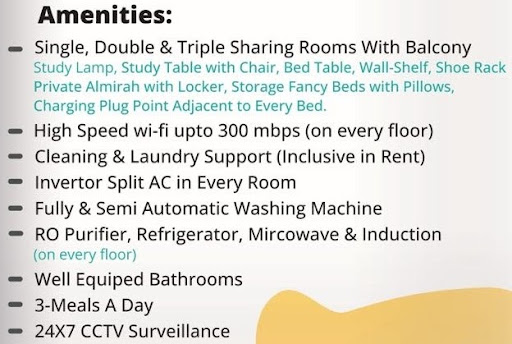 All these Amenities are now included in Same Amount.