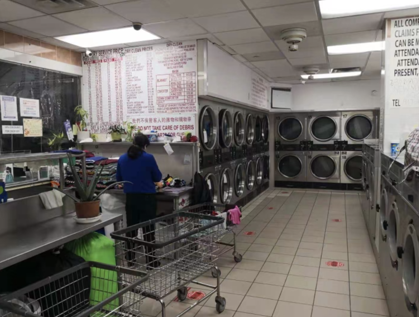 Madison Supreme Laundromat storefront and entrance in New York