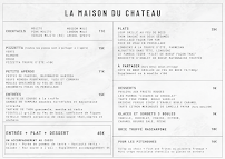 Menu Restaurant la maison du chateau Page 1