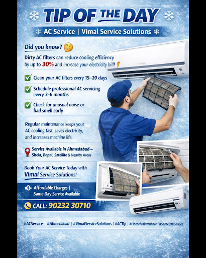 🌬️ AC Service Tip: Is your AC taking longer to cool? 🤔 Don't forget to check and clean your AC fi… post image