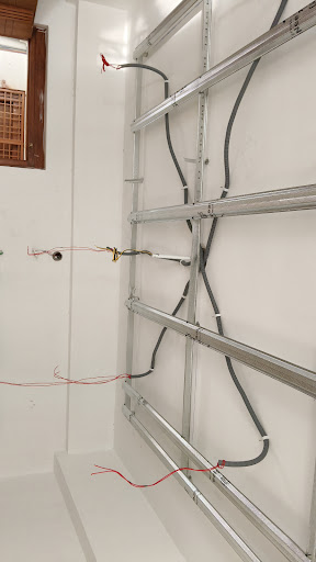 House wiring with false ceiling work progress in bearamguda so any type  electrical work plz call… post image