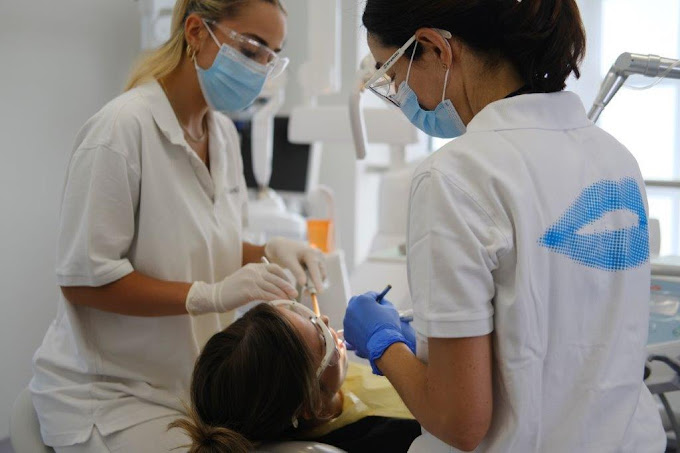 Dental team providing professional patient care