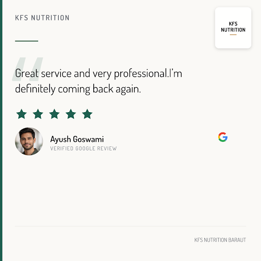 Ayush Goswami, a satisfied customer from Baraut, raves about his experience at KFS NUTRITION! He… post image