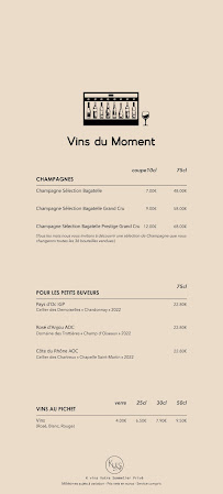 Menu Logis Hôtel Prim'Hôtel Bagatelle Page 1