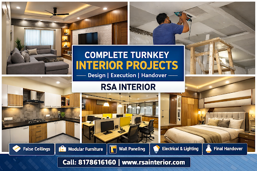 RSA Interior offers complete turnkey interior projects with full design, execution, and handover…