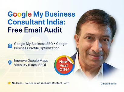 Google My Business Consultant India: Free Email Audit — Google My Business SEO and Google Business Profile optimization email audit to improve Google Maps visibility. No calls; redeem via the website contact form.