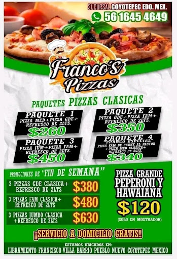 Francos pizzas - Thumbnail