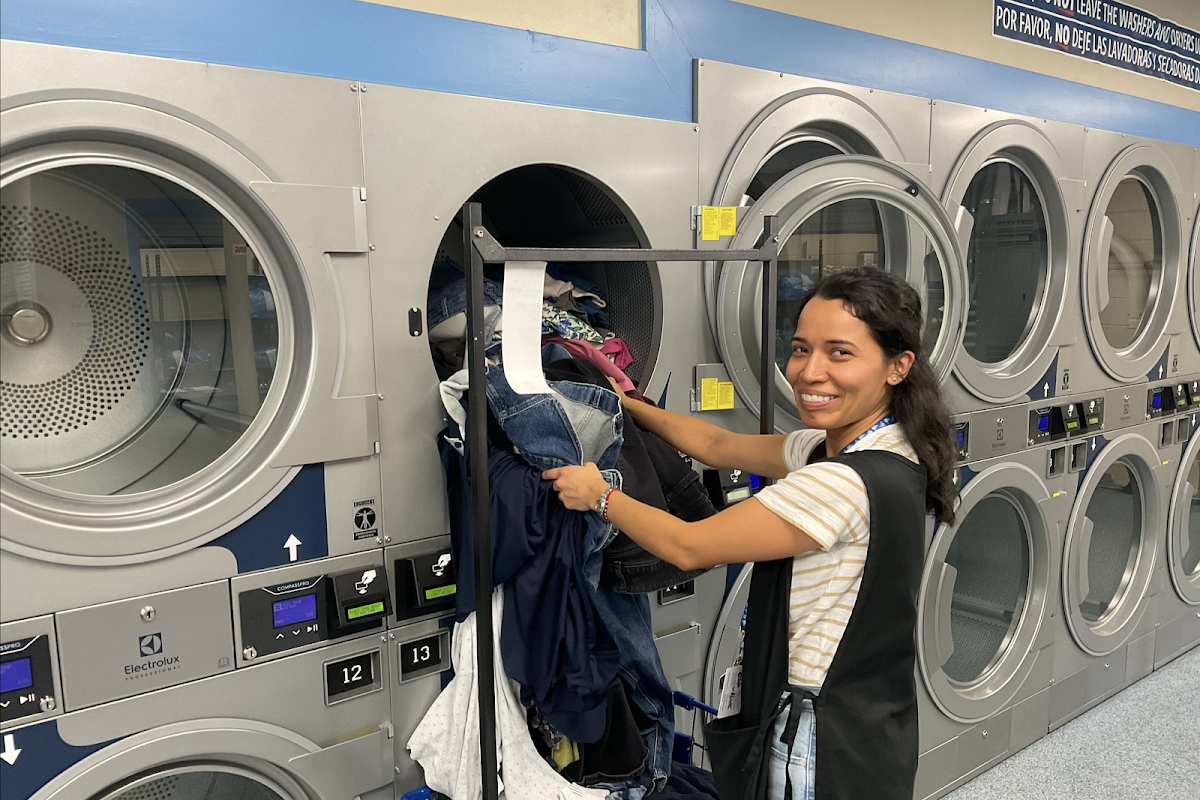 Speedy Laundromat facility with washing machines in Rockville