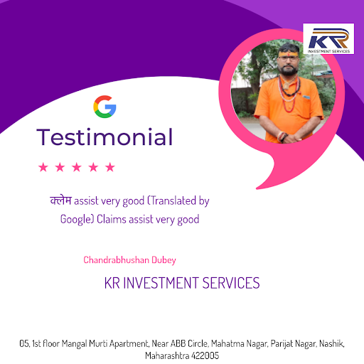 Chandrabhushan Dubey's exceptional experience at KR INVESTMENT SERVICES in Nashik! He loved our s… post image