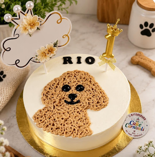 DCC Poodle Dog Face Cake – Made with Love, Ordered with Trust! 💕🐾 post image