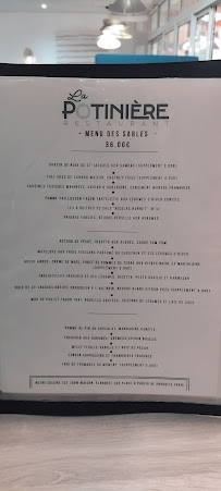 Menu La Potinière Sables d'or les pins Page 2