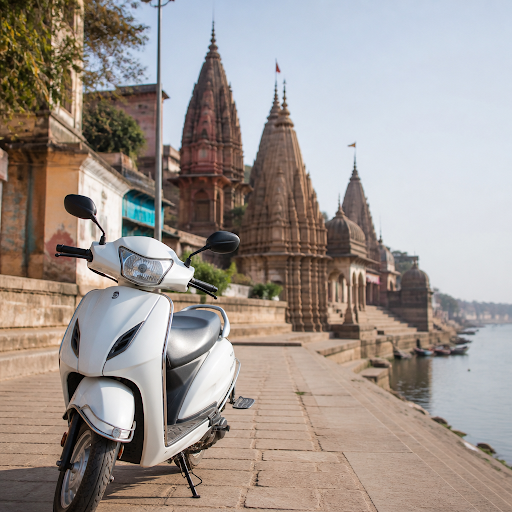 Exploring Varanasi’s famous temples and ghats can be time-consuming in crowded traffic. A.D. Glob…