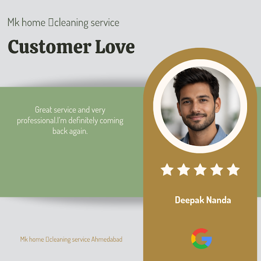 Deepak Nanda from Ahmedabad raves about Mk home cleaning service! He loved the thorough full home… post image