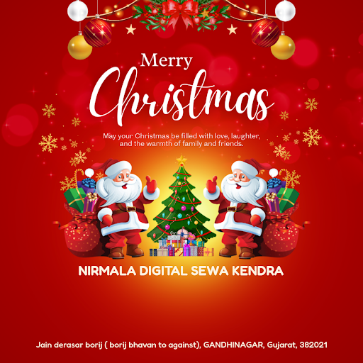"Wish you a Merry Christmas from Nirmala Digital Sewa Kendra in Gandhinagar! As you celebrate the… post image