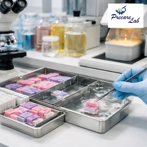 Tissue processing is one of the most important steps in accurate lab diagnosis. At Precare lab in…