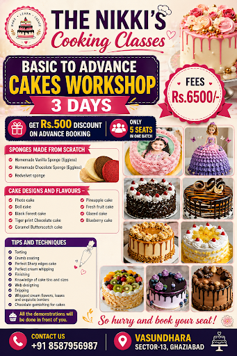 Here’s a polished description you can use for your 3-Day Eggless Bakery Class poster or Instagram: post image