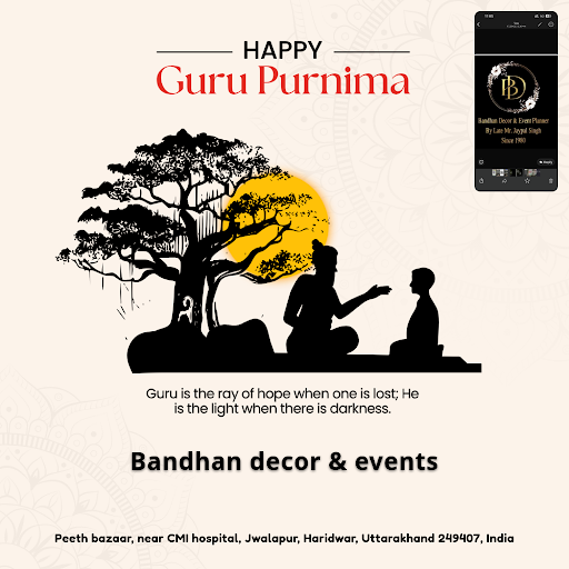 Celebrate Guru Purnima with gratitude and harmony; our sound and music systems at Bandhan Decor &… post image