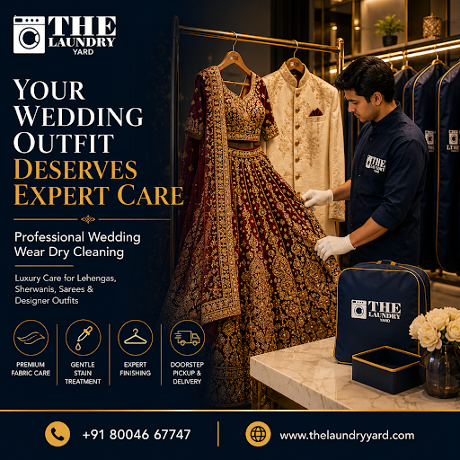 At The Laundry Yard, we provide Wedding Wear Dry Cleaning in Kanpur for bridal lehengas, sherwani… post image