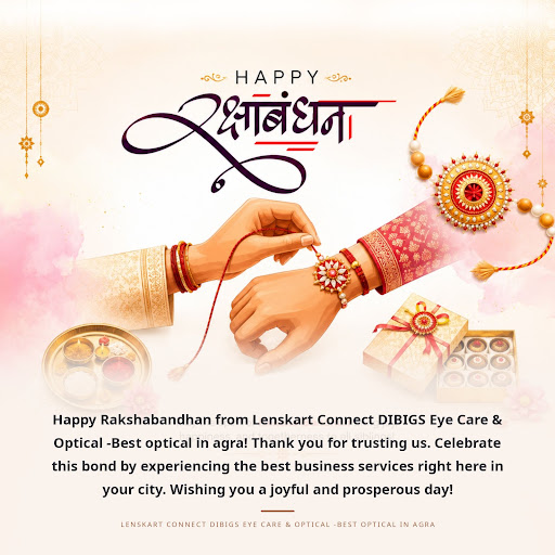 Happy Rakshabandhan from Lenskart Connect DIBIGS Eye Care & Optical -Best optical in agra! Thank… post image