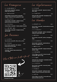 Menu La Fabrique à pizzas Page 1