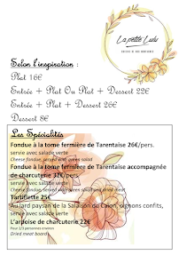 Menu La Petite Lulu Page 2