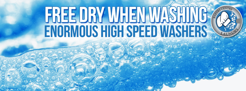 Bakers Centre Laundry laundromat interior in Philadelphia, PA