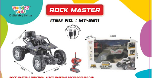 Rc Rock master with usb charging cable remote offer price only 890