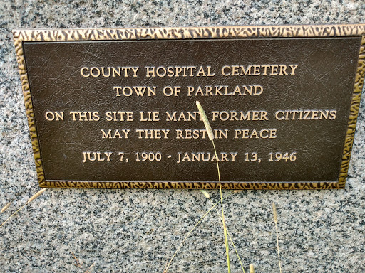 County Hospital Cemetery, Town of Parkland Gallery - United States