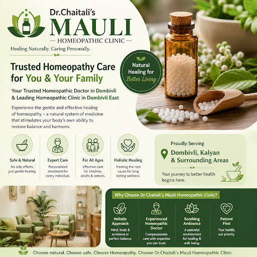 🌿 **Natural Care for Better Well-Being | Dr. Chaitali’s Mauli Homeopathic Clinic** post image