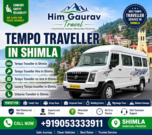 🚐 Tempo Traveller in Shimla – Comfortable & Reliable Group Travel Services post image
