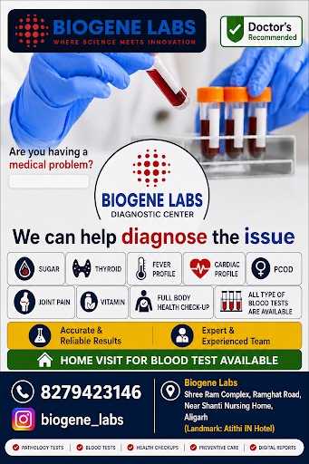अब अपने घर बैठे ही Biogene Labs के साथ एकदम सटीक और NABL-सर्टिफाइड लैब टेस्ट कराएं। रूटीन चेक-अप… post image
