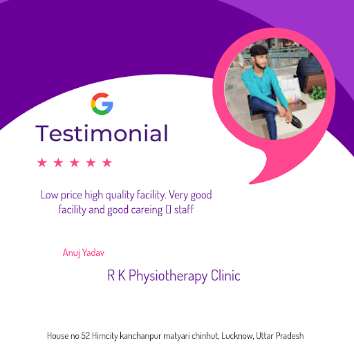 Anuj gives a 5-star review to R K Physiotherapy Clinic Lucknow! He loved the expert mobility ther… post image