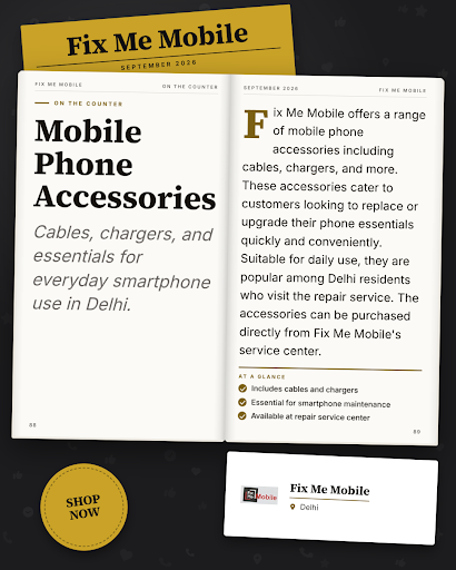 Discover a wide range of mobile phone accessories at Fix Me Mobile, your trusted phone repair sho…