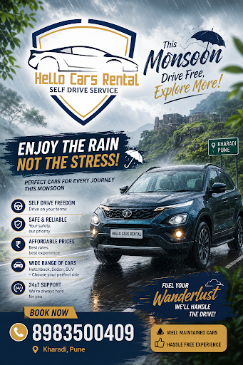 Don't let the rain stop your travel plans. Book a reliable self-drive car with Hello Cars Rental…