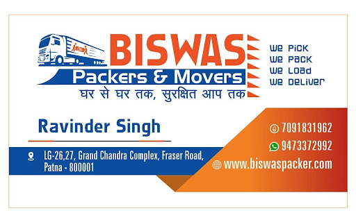 Biswas Packers & Movers (Patna): IBA‑approved relocation specialists offering home, office, flat… post image