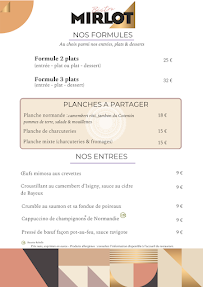 Menu Bistro Mirlot Page 1