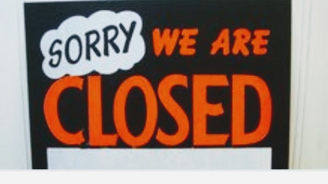 Seton Sorry Temporarily Closed Sign | Black/Red on White | Sign