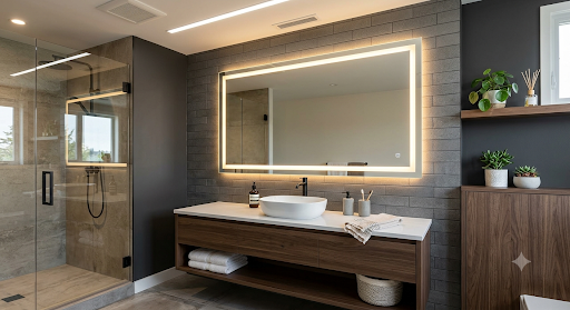 Led mirror post image