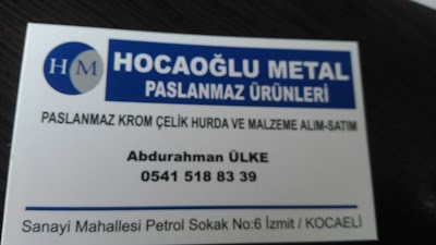 HOCAOĞLU METAL PASLANMAZ