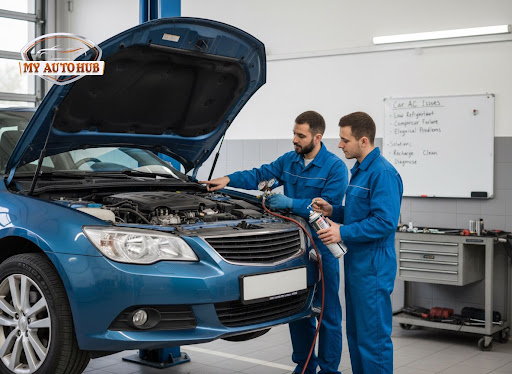 Is your car AC blowing warm air or making strange noises? At My Auto Hub - Car Service Center in…