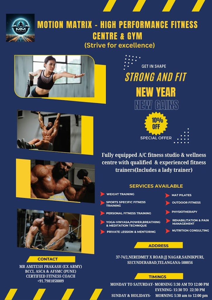 Motion Matrix High Performance Fitness Centre Gym