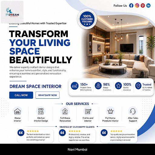 Dream Space Interior specializes in full home premium interior designs, offering expert interior… post image