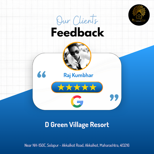 Raj Kumbhar raved about his 5-star experience at D Green Village Resort in Akkalkot, praising our…