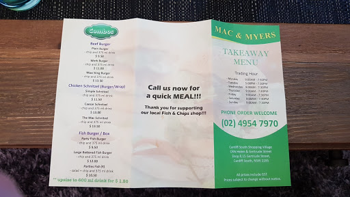 Mac & Myers Takeaway Gallery - Australia
