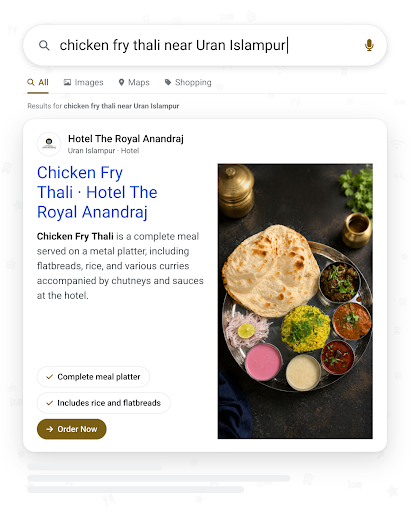 Enjoy a wholesome Chicken Fry Thali at Hotel The Royal Anandraj in Uran Islampur, featuring flatb… post image