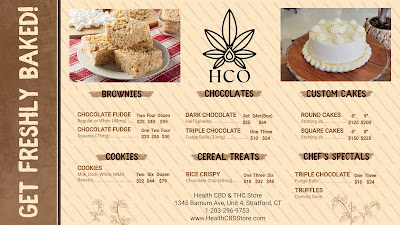 Photo of Health THC & CBD Cannabis and Stratford Bakery of Cookies, Brownies, Gummies and Cold Brew Coffee Drinks