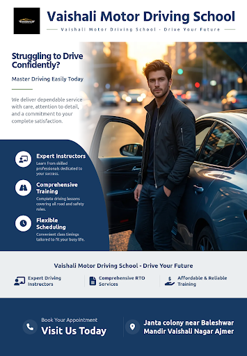 Vaishali Motor Driving School offers professional driving lessons for all vehicle types. Learn sa… post image