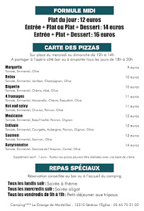 Menu Restaurant La Grange de Monteillac Page 4