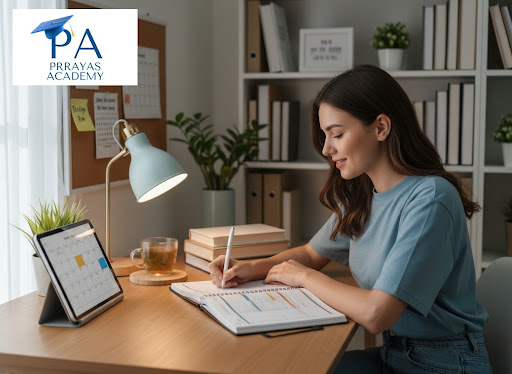 A strong, consistent study routine is the secret behind high scores in commerce. At Prrayas Acade…